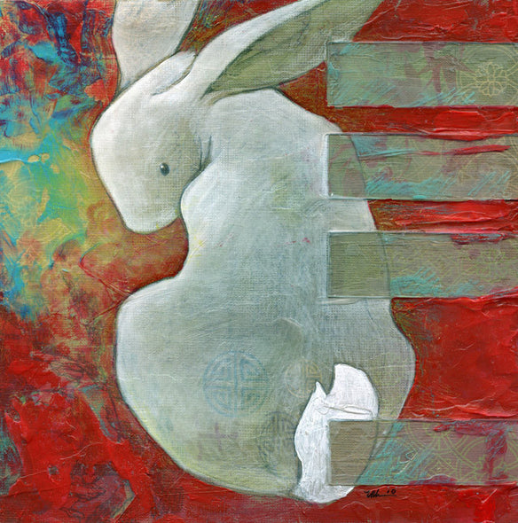 Pale Beasts Prints Art Red Wombat Gorman Rabbit - 12x12 ($12)