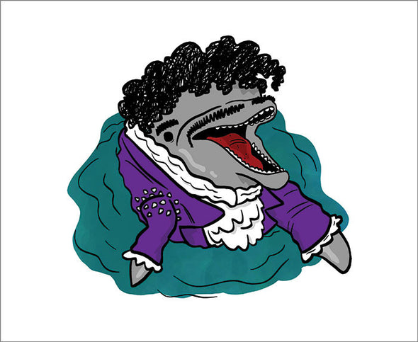 Prince Dolphin Print (9x12) Art Mattie Lubchansky