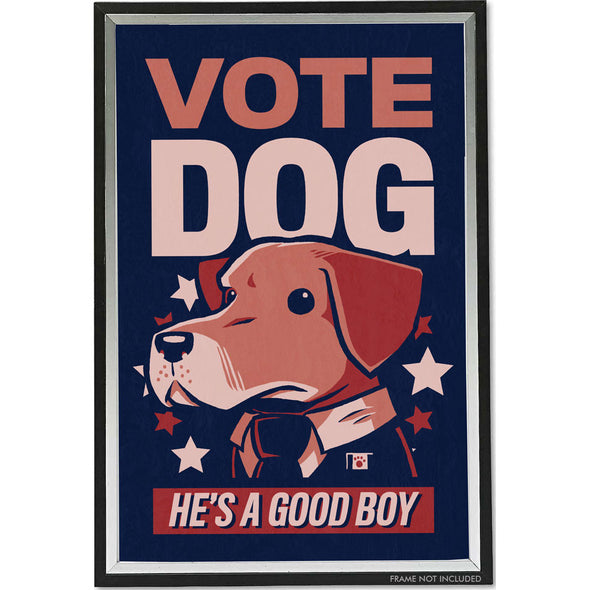 Vote Dog Print 11x17 Art Sam Logan
