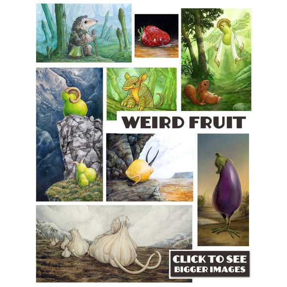 Weird Fruit Prints Art Red Wombat