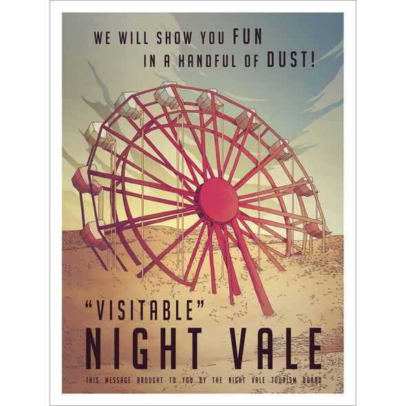 Night Vale Tourism Board Poster Art Welcome to Night Vale