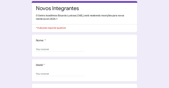 Processo seletivo novos integrantes 24.1