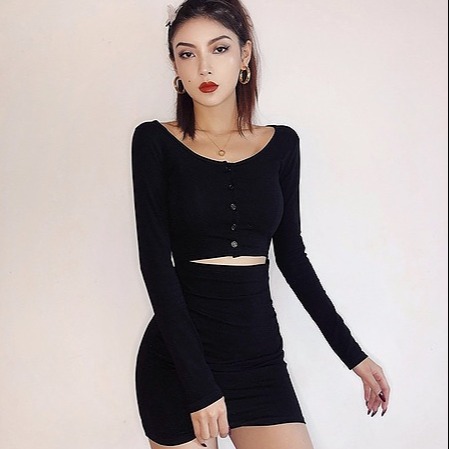 💣Женское Весеннее Мини Платье с Длинным Рукавом