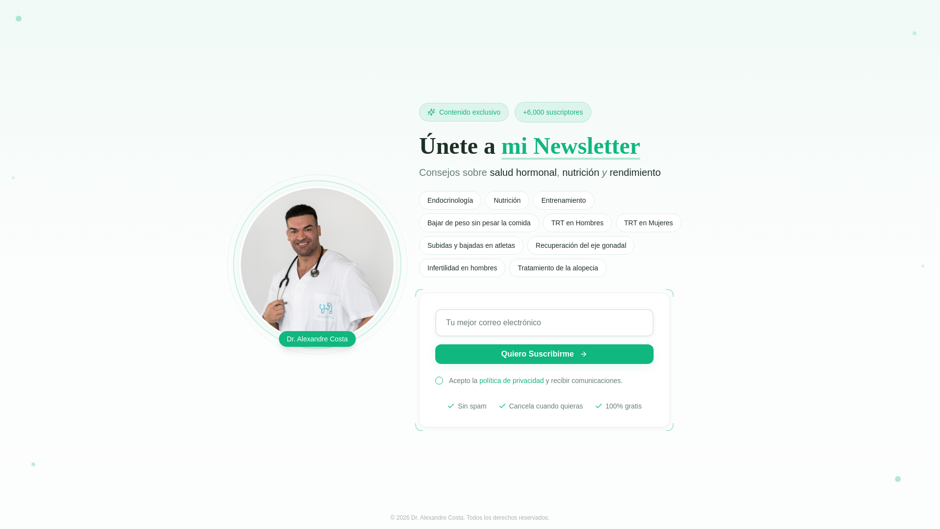 ÚNETE A MI NEWSLETTER