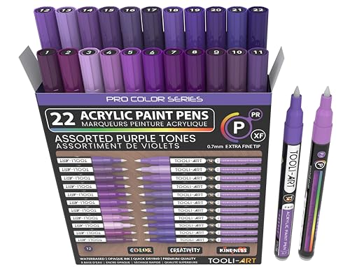 Acrylic Paint Pens 22 Purple Tones