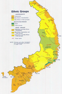 South Vietnamese ethnic map