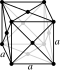 Face-centered cubic crystal structure for silver
