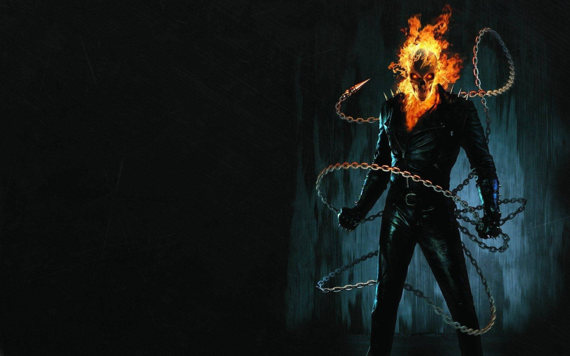 Derghost Rider Erhebt Sich In Erwartung Seiner Nächsten Mission. Wallpaper