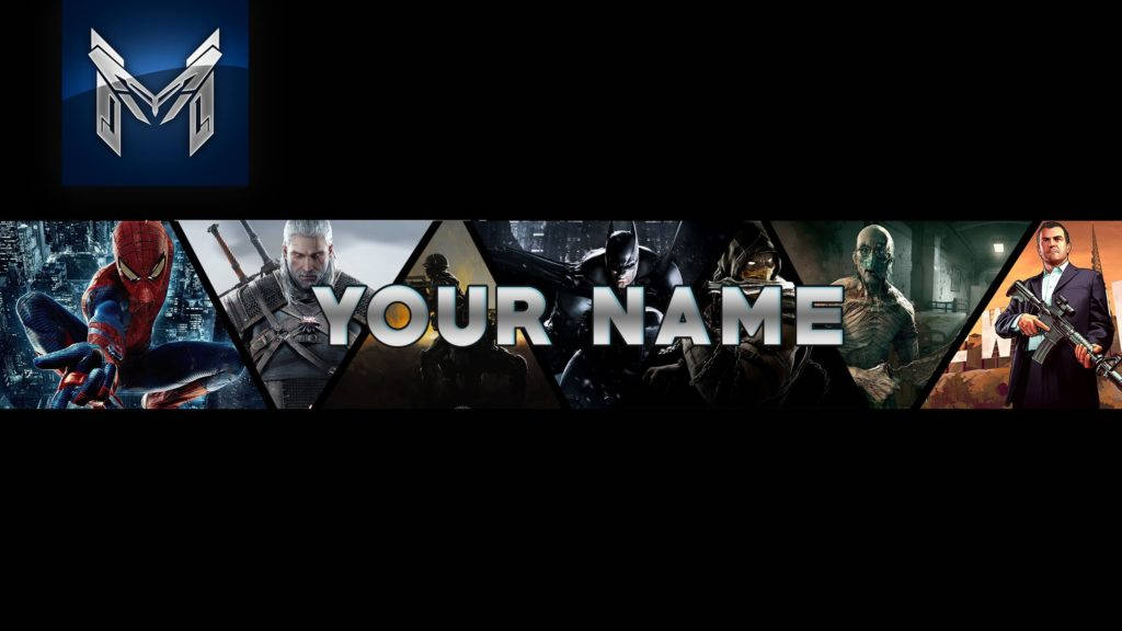 Templatede Banner Para O Youtube Da Hero Gaming. Papel de Parede