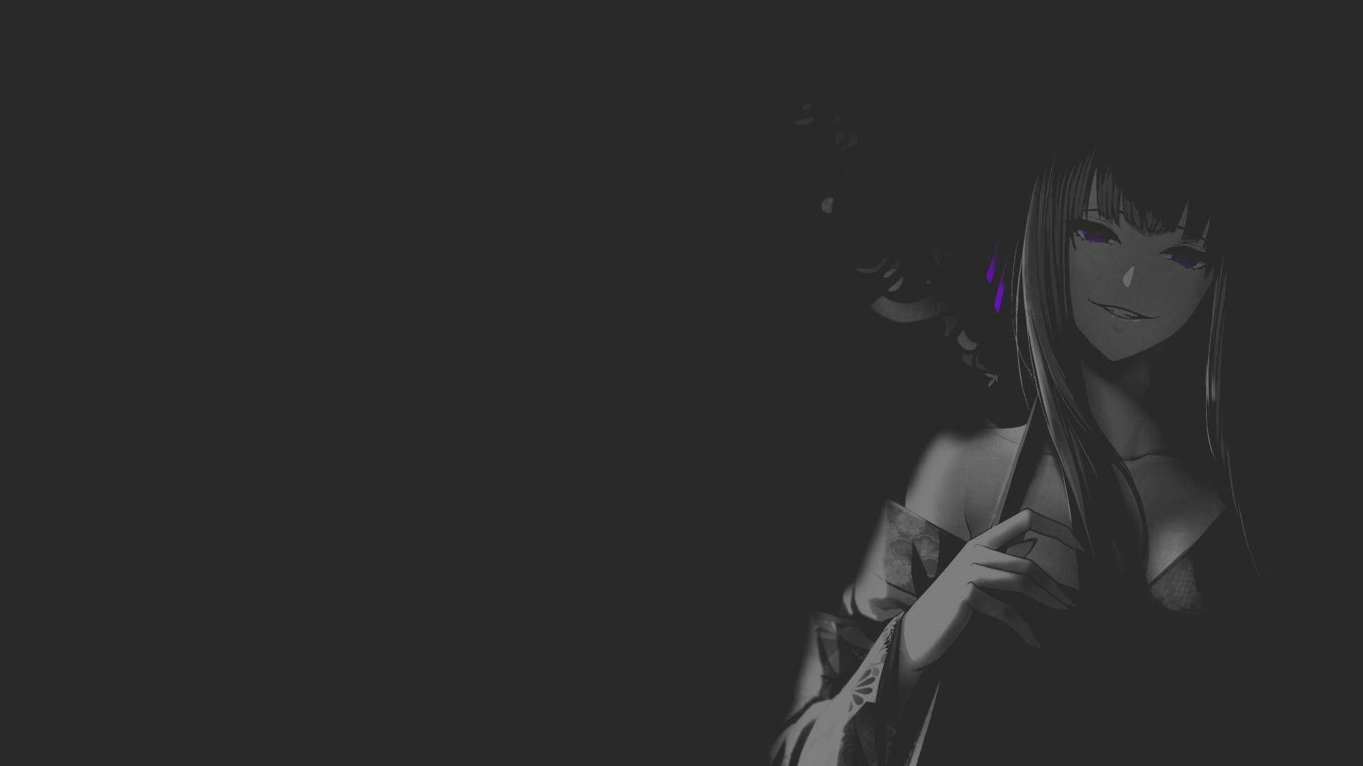 Kakegurui Yumeko Jabami Musta Ja Valkoinen Pfp Taustakuva