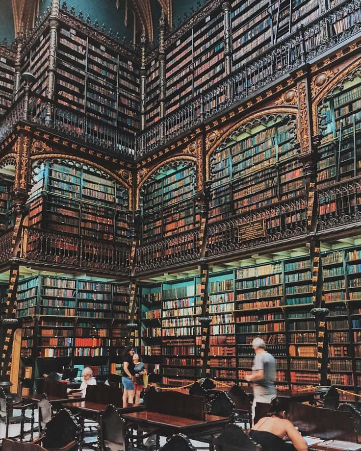Imagemda Biblioteca Real Da Sala De Leitura Portuguesa.
