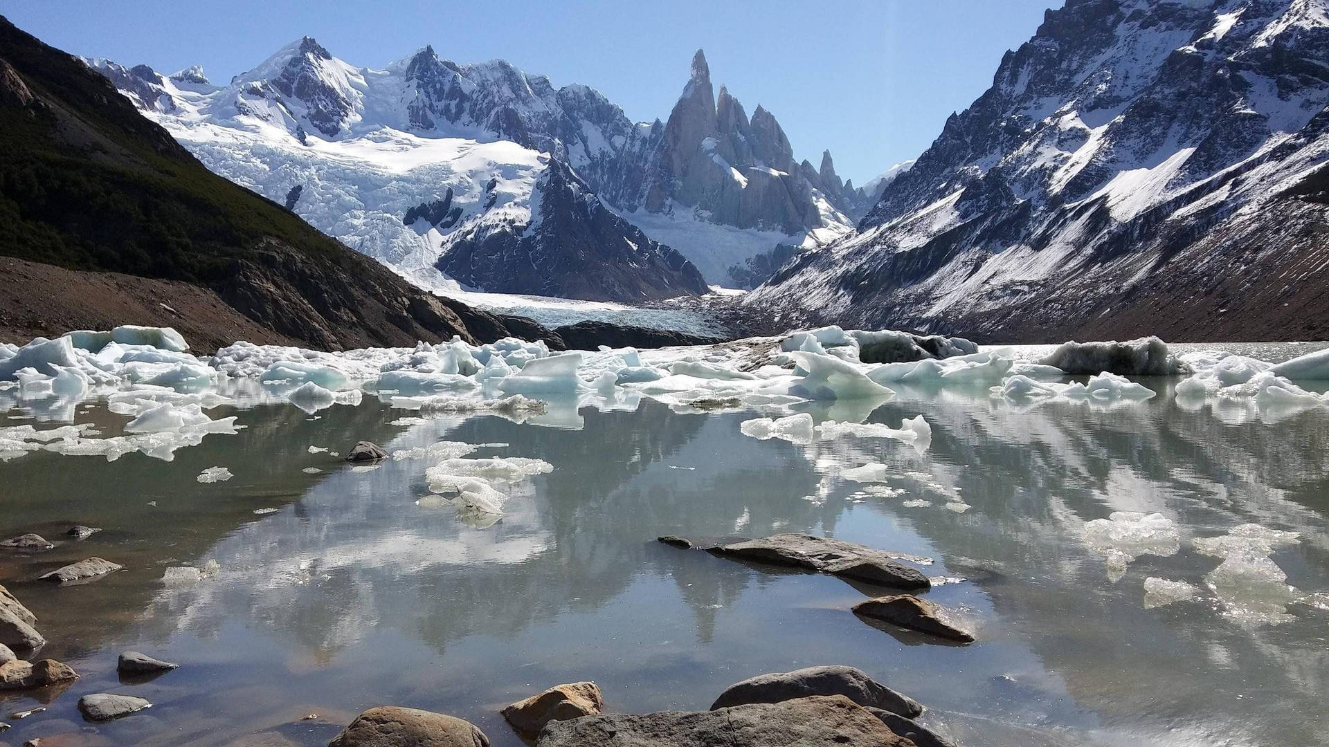 Patagonialago Lleno De Hielo Fondo de pantalla