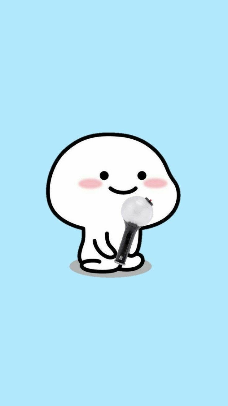 Pentol Holder En K-pop Lysstav Bakgrunnsbildet