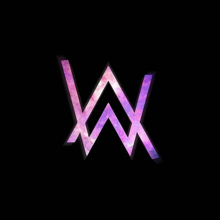Logodo Alan Walker Galáctico Rosa. Papel de Parede