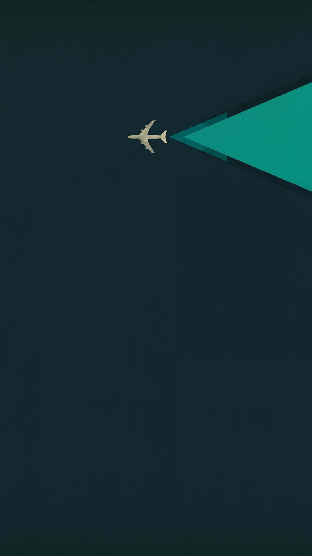 Pixel 3 Small Planes Background With Green Trail