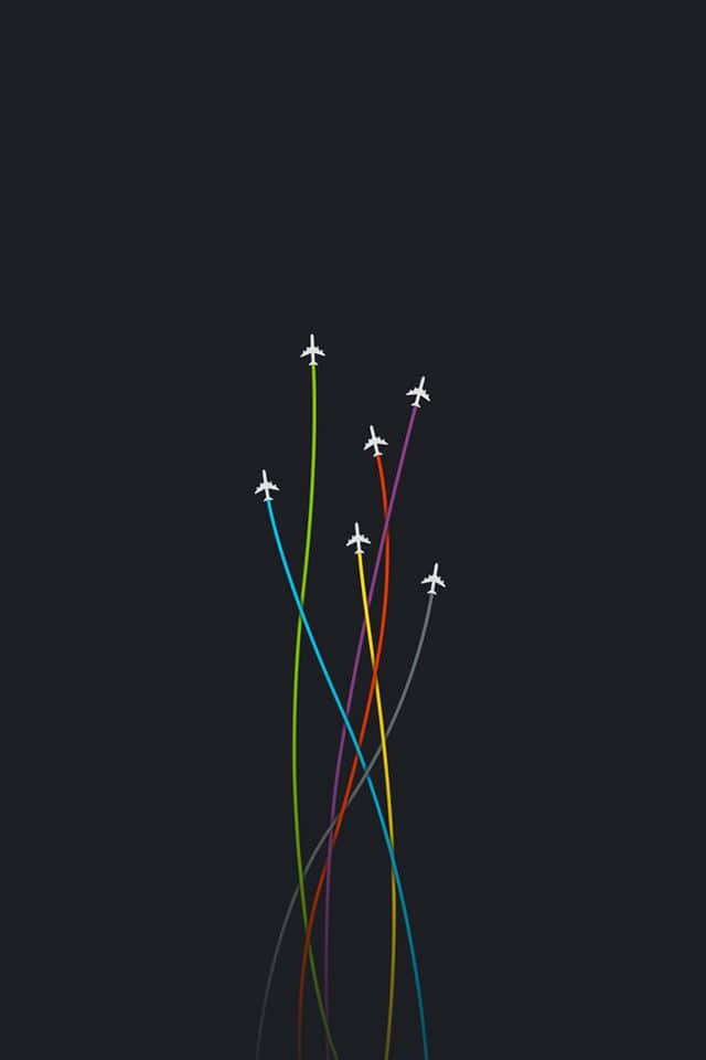 Stunning Aerial View of Small Planes - Pixel 3 Wallpaper