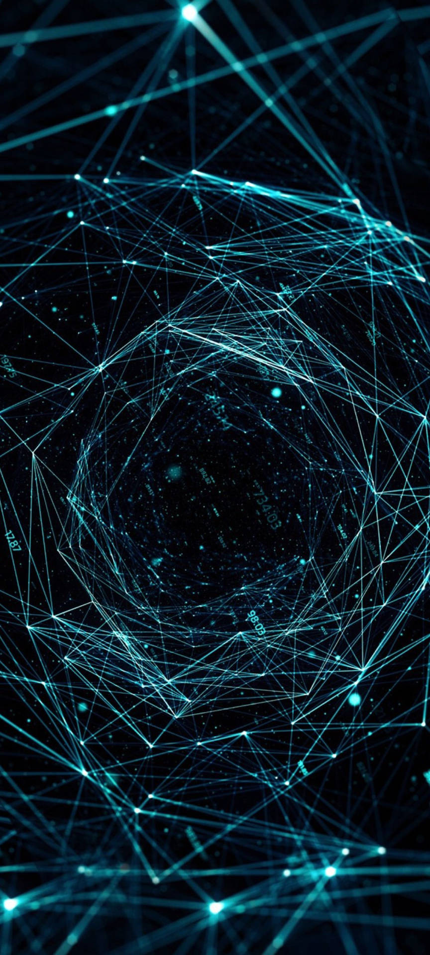 Samsung A51 Sininen Neon Esteettinen Aikaväli Taustakuva