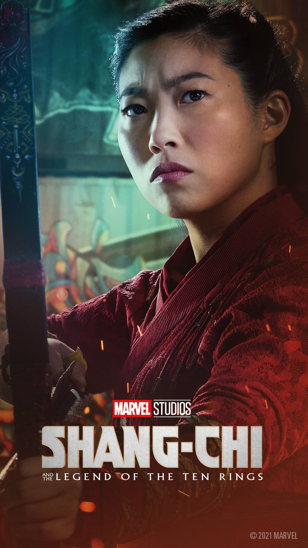 Pósterde Shang-chi Con Awkwafina. Fondo de pantalla