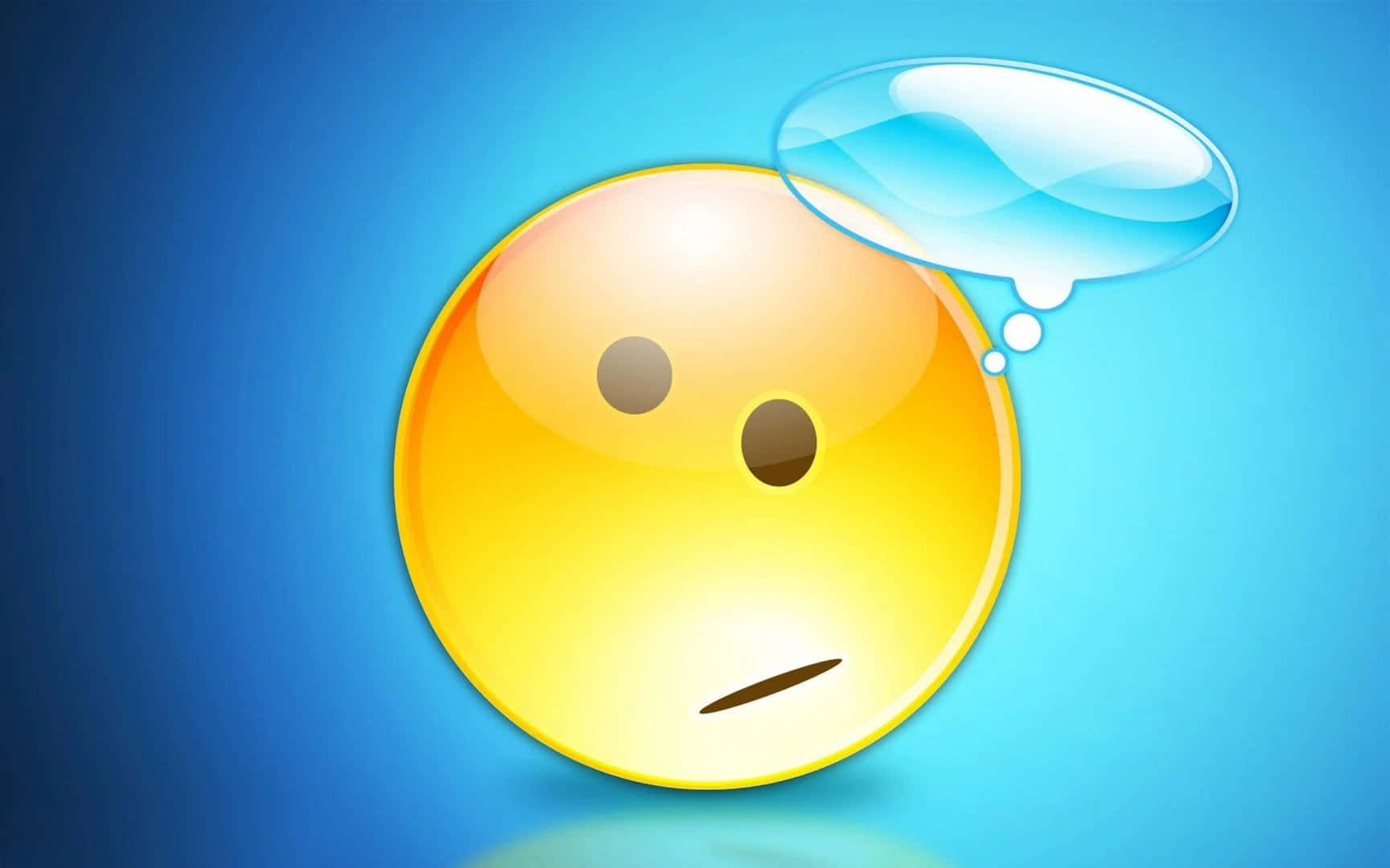 Umemoticon Amarelo Com Uma Nuvem De Conversa