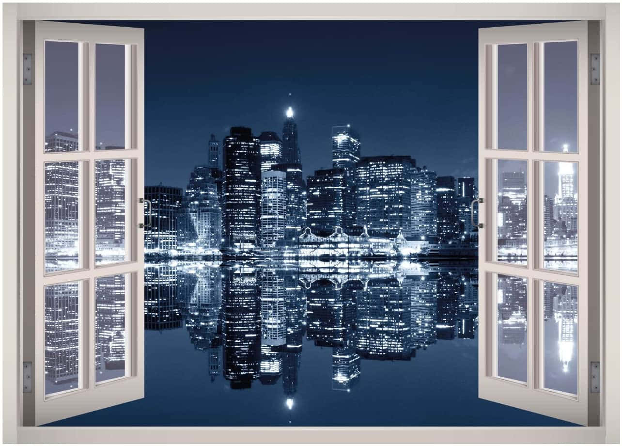 Vistadesde La Ventana De Un Apartamento De Lujo Moderno.