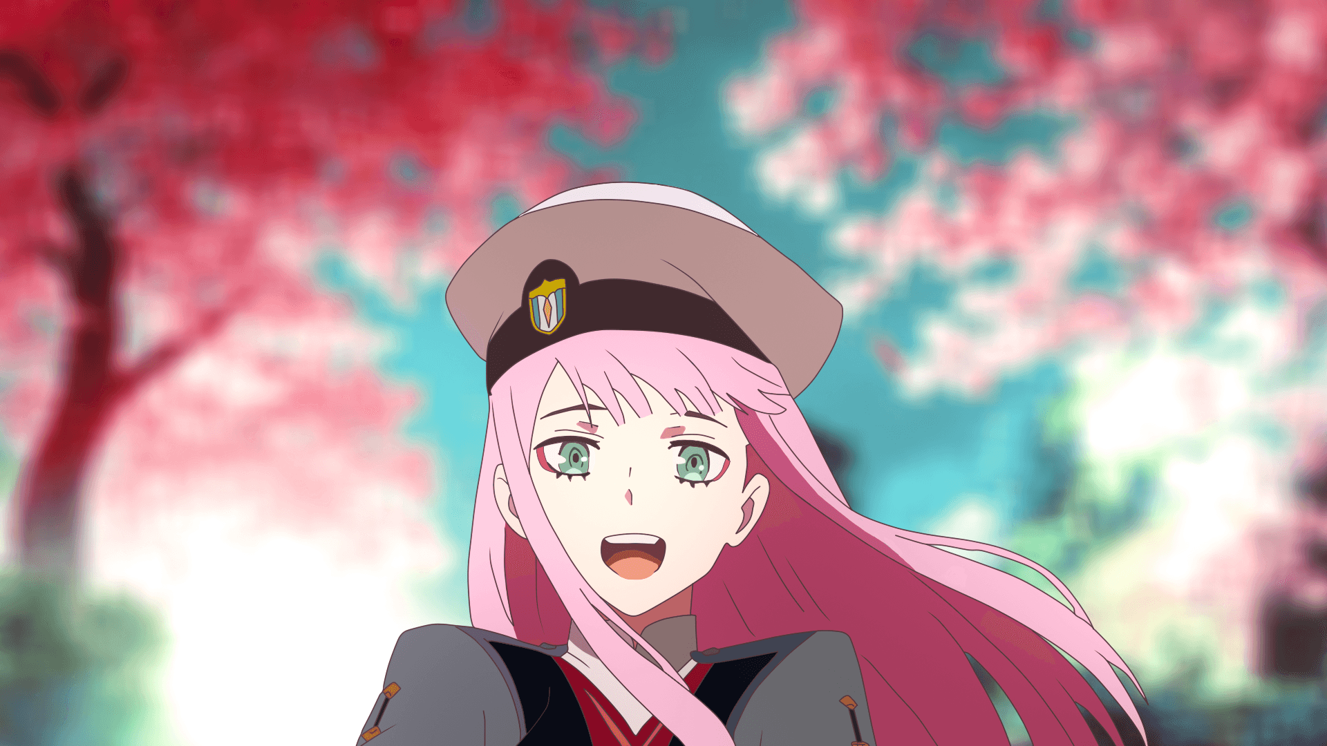 Unaffascinante Ritratto Di Zero Two, L'amato Personaggio Della Serie Anime Di Successo Darling In The Franxx.