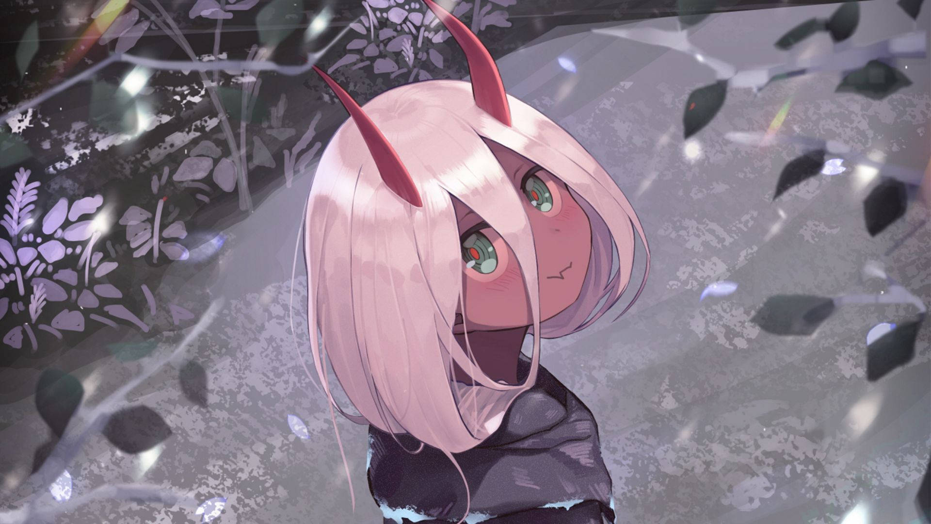 Zero Two Söpö Anime Tyttö Pfp Fanitaide Taustakuva