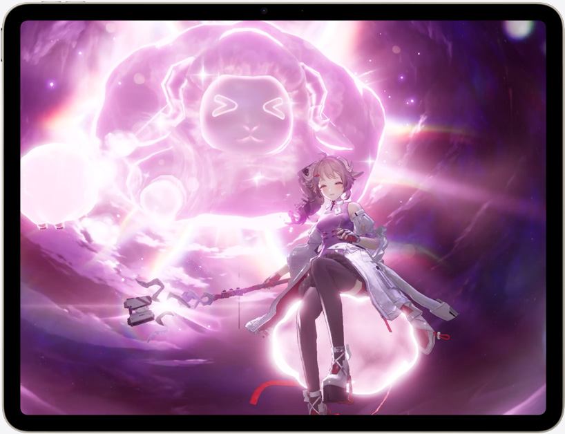 Adegan game di iPad Air, video game aksi Control