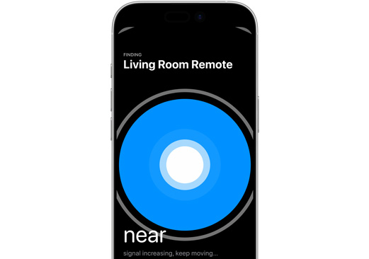 iPhone jest używany do odnalezienia pilota Apple TV 4K Remote