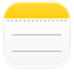 A Jegyzetek app ikonja