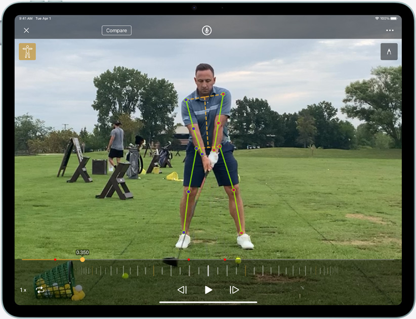 iPad Air i vandret position, der demonstrerer Neural Engine