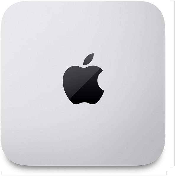 Bovenaanzicht van Mac Studio