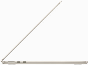 Zvaigžņu krāsas MacBook Air sānskats