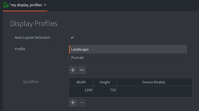 Nuevos perfiles de pantalla