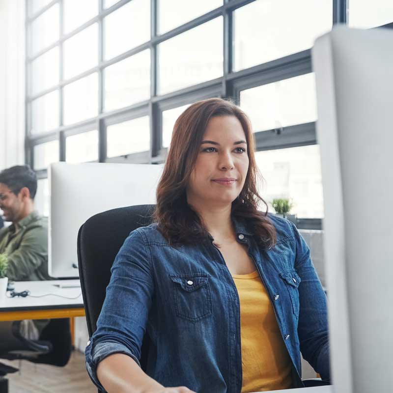 Office,,Focus,And,Business,Woman,With,Computer,Working,On,Online