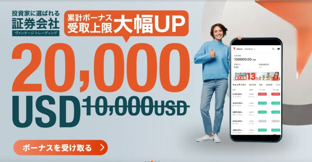 海外FX業者のおすすめ比較ランキング6位はVantage