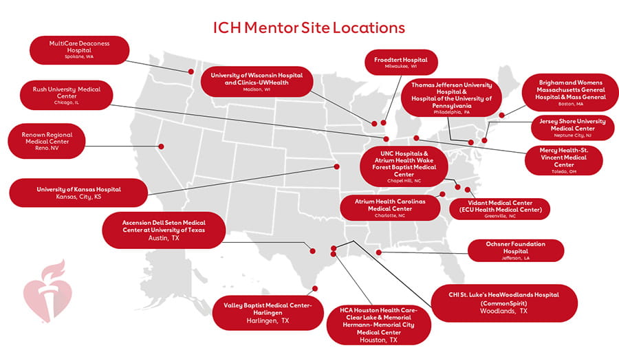 ICH Mentor Site Locations