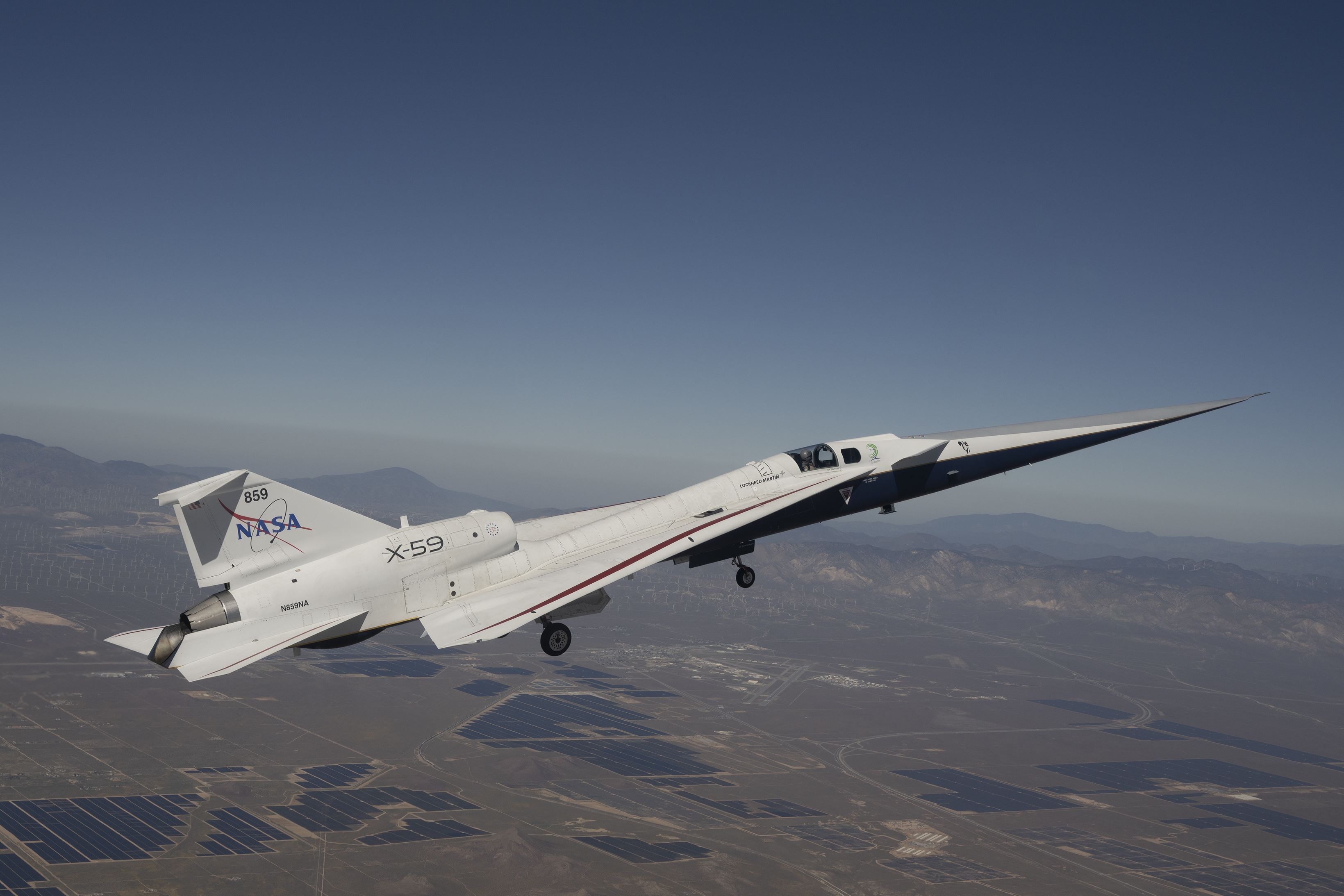 NASA’s X-59 Experimental Supersonic Aircraft Makes Second Flight 