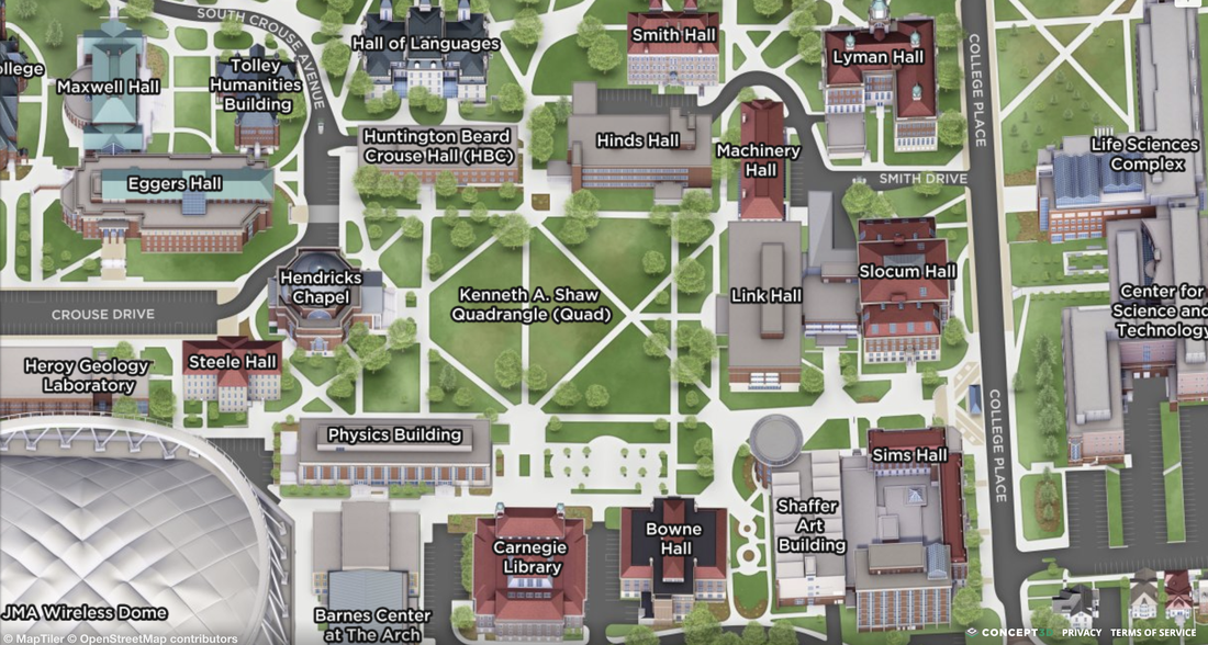 Interactive campus map of Syracuse University.