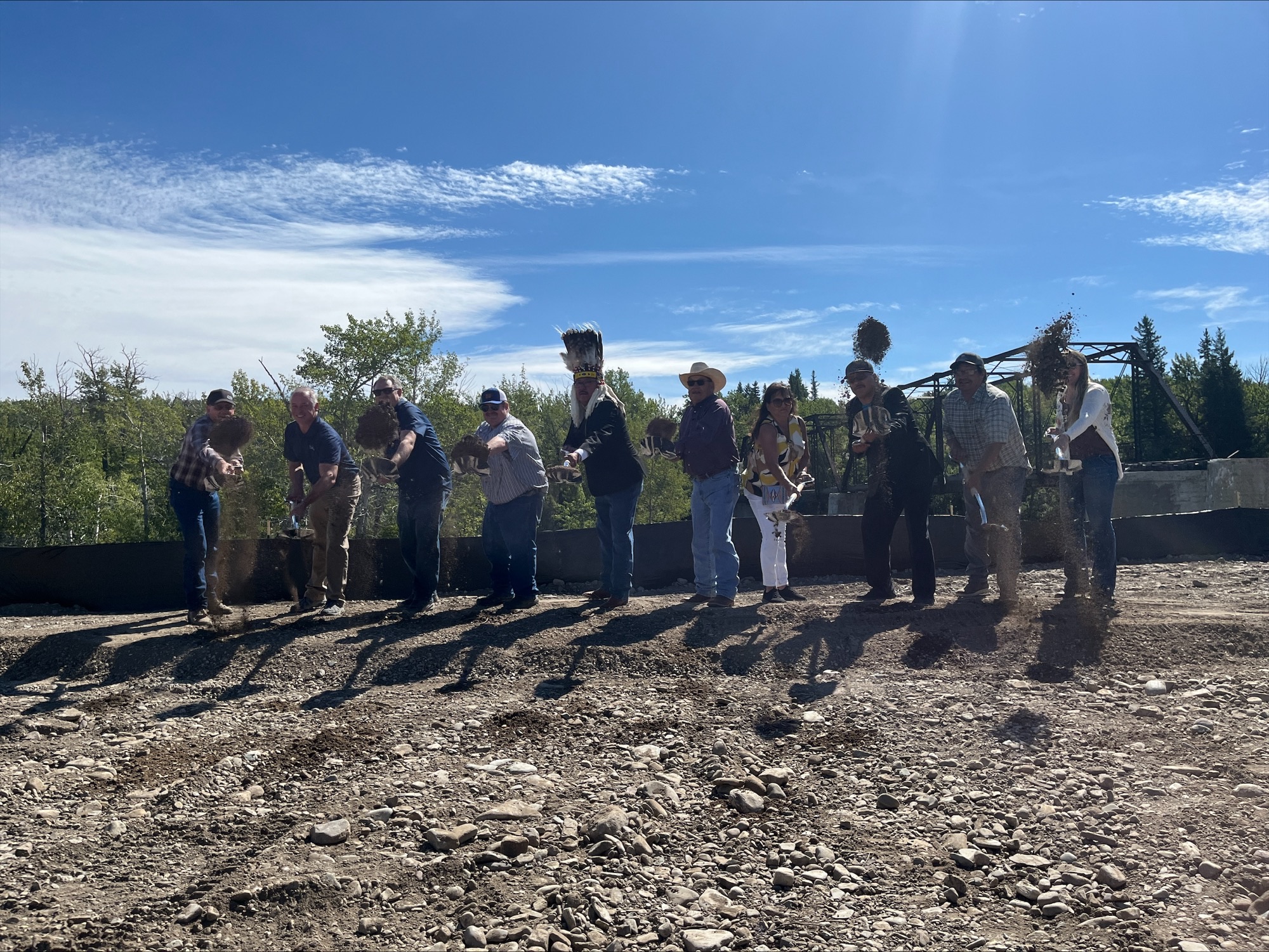 The groundbreaking for the St. Mary Diversion Dam Rehabilitation Project