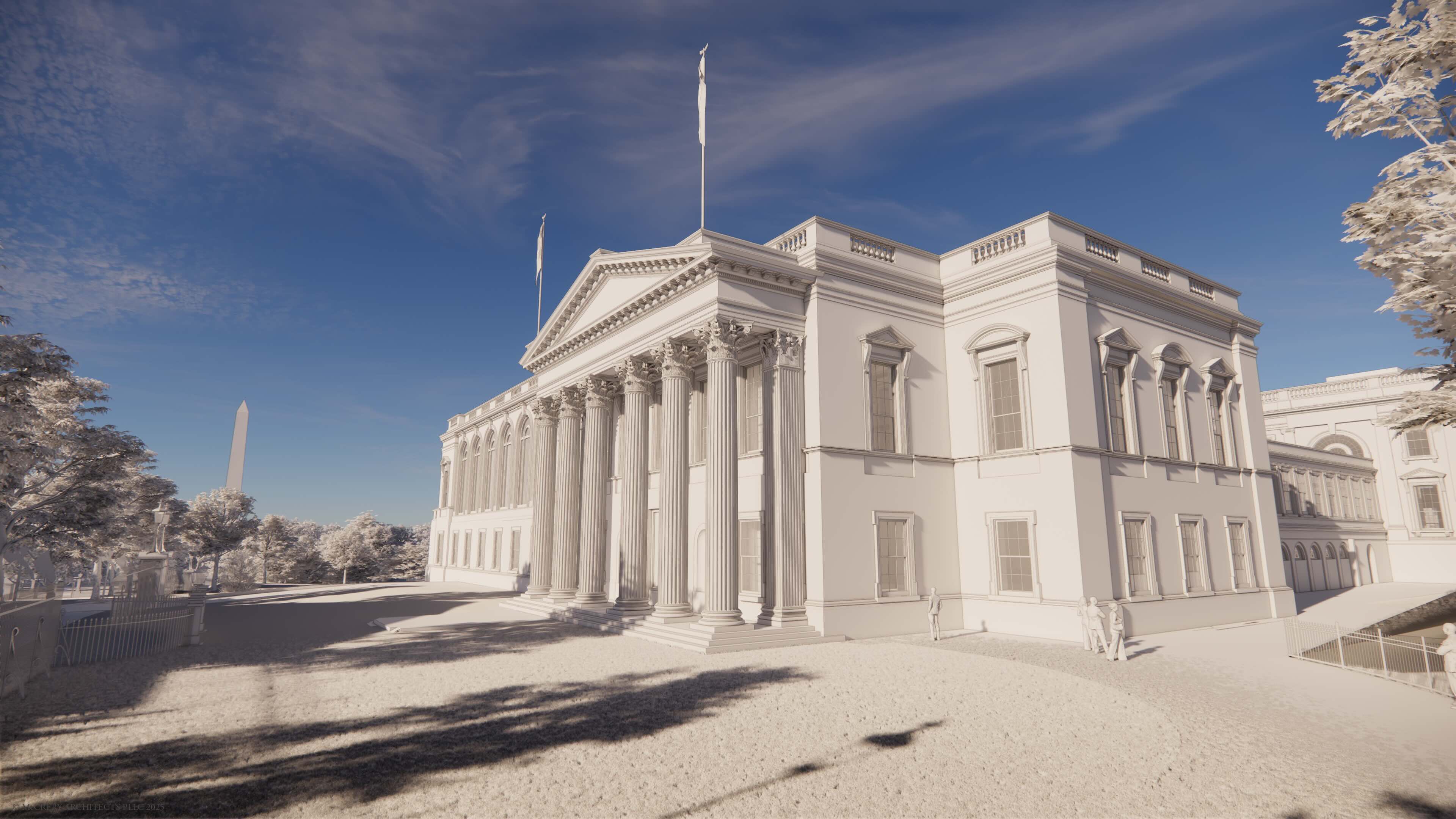 White House State Ballroom - Exterior View from Northeast