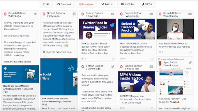 Smash Balloon Social Wall WordPress-plugin Smash Balloon Social Wall WordPress-plugin