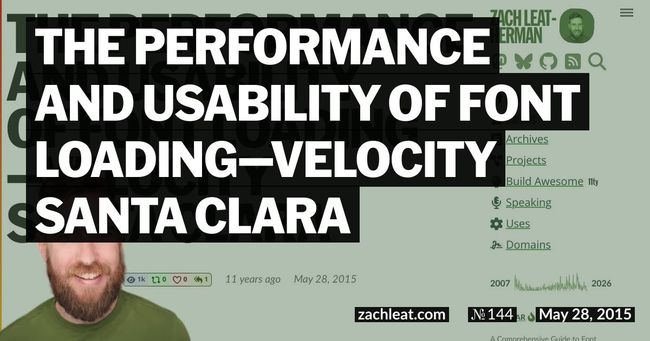 The Performance and Usability of Font Loading—Velocity Santa Clara