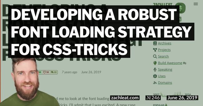 Developing a Robust Font Loading Strategy for CSS-Tricks