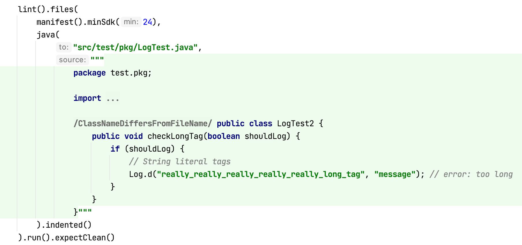 Screenshot of nested highlighting
